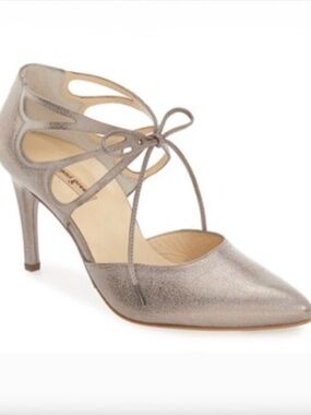 Paul Green Justeen Ghillie D'Orsay Pump UK 6.5/Smoke metallic leather NEW